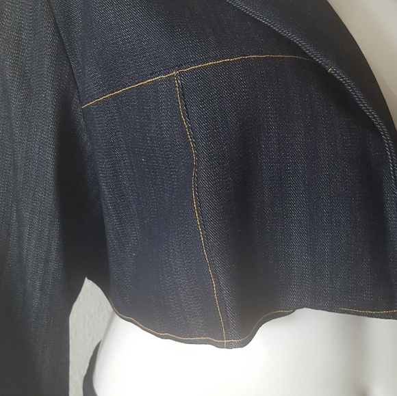 Bamboo denim wrap skirt & cropped jacket - Picture 3 of 5